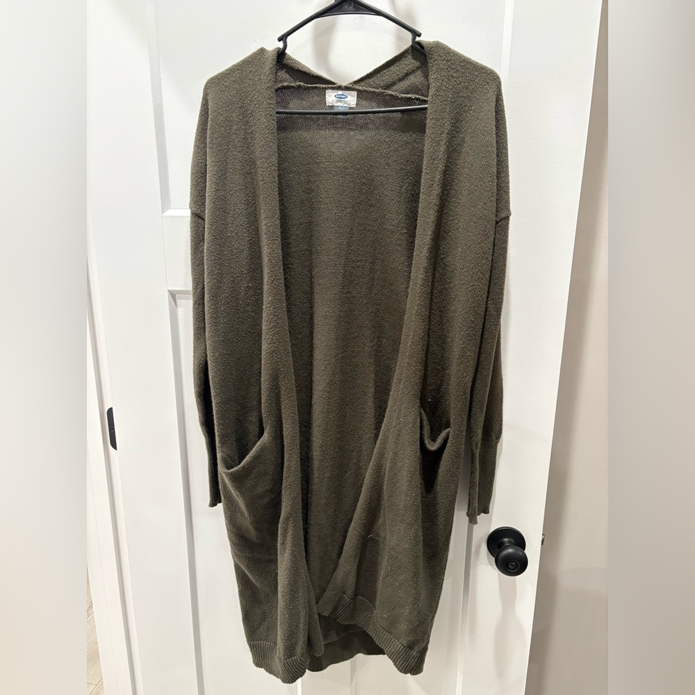 Old Navy Olive Cardigan with Pockets